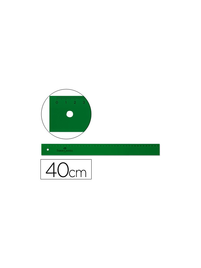 Regla faber castell 40 cm plastico verde Regla faber castell 40 cm plastico verde