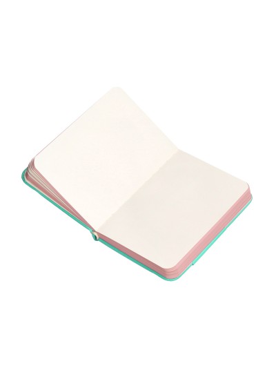 Cuaderno con gomilla antartik notes tapa dura a7 hojas lisas rosa y turquesa 80 hojas 80 gr fsc