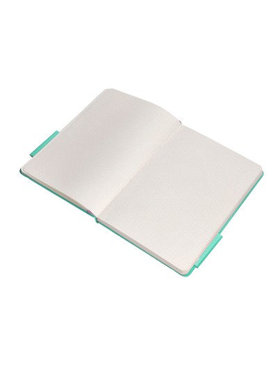 Cuaderno con gomilla antartik notes tapa dura a5 hojas puntos rosa y turquesa 100 hojas 80 gr fsc