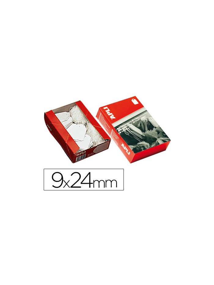 Etiquetas colgantes apli 384 9x24 mm caja de 1000 unidades Etiquetas colgantes apli 384 9x24 mm caja de 1000 unidades