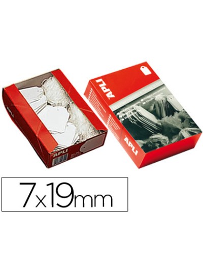 Etiquetas colgantes apli 383 7x19 mm caja de 1000 unidades