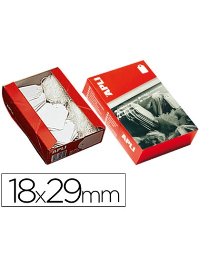 Etiquetas colgantes apli 389 18x29 mm caja de 1000 unidades