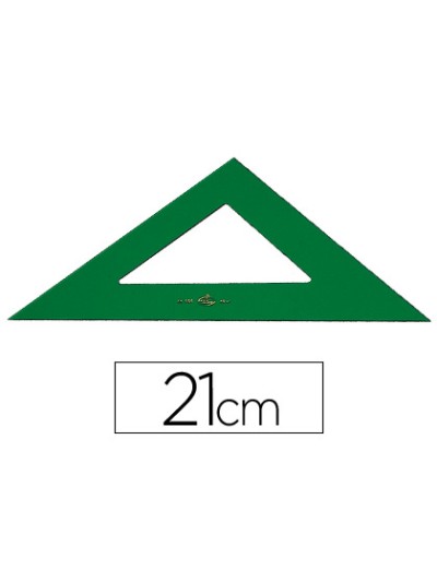 Escuadra faber castell 21 cm plastico verde