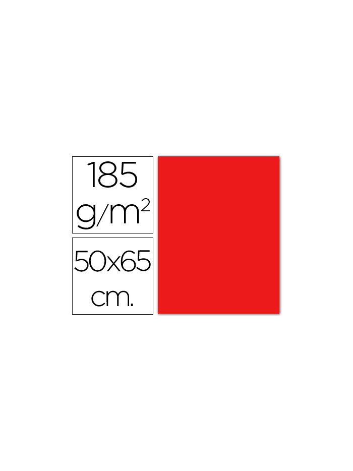 Cartulina guarro roja 50x65 cm 185 gr Cartulina guarro roja 50x65 cm 185 gr