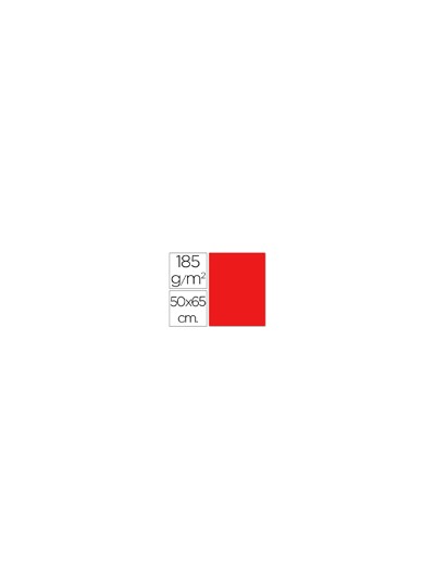 Cartulina guarro roja 50x65 cm 185 gr