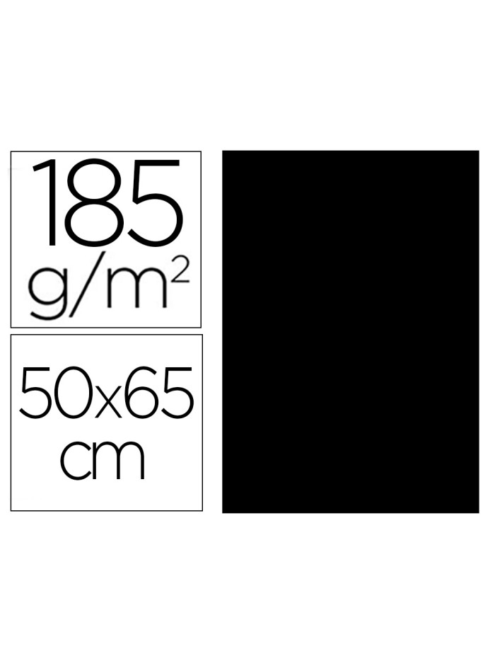 Cartulina guarro negra 50x65 cm 185 gr Cartulina guarro negra 50x65 cm 185 gr