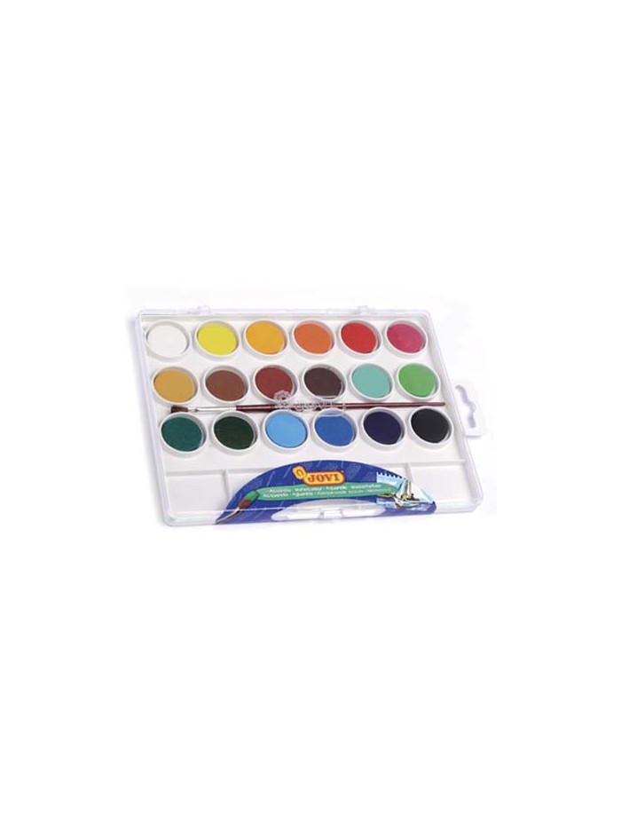 Acuarela jovi 18 colores con pincel estuche de plastico Acuarela jovi 18 colores con pincel estuche de plastico