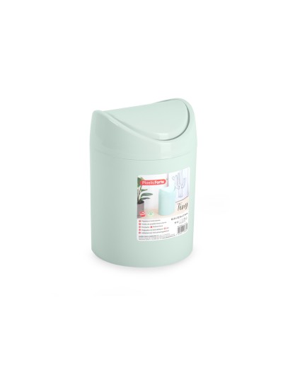 Papelera plastico plasticforte tiny sobremesa 1,4l colores surtidos 12,5x12,5x17,5 cm