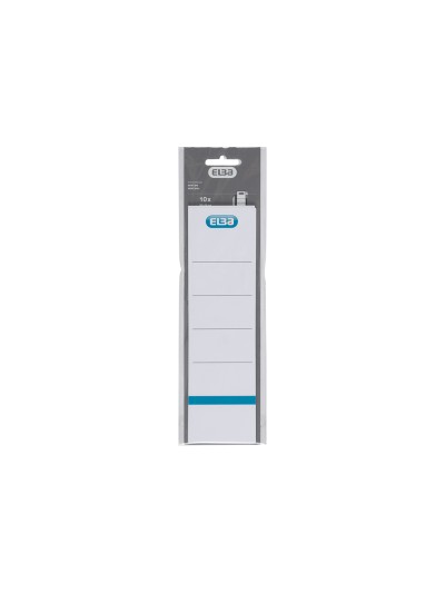 Etiqueta adhesiva elba para archivador palanca lomo 80 mm color blanco 190x54 mm bolsa de 10 unidades