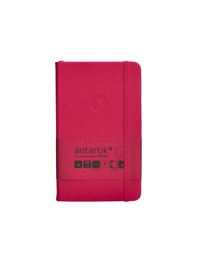 Cuaderno con gomilla antartik notes tapa dura a6 hojas lisas burdeos 100 hojas 80 gr fsc