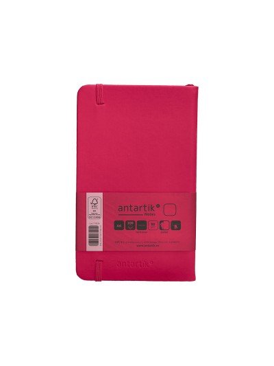 Cuaderno con gomilla antartik notes tapa dura a6 hojas lisas burdeos 100 hojas 80 gr fsc