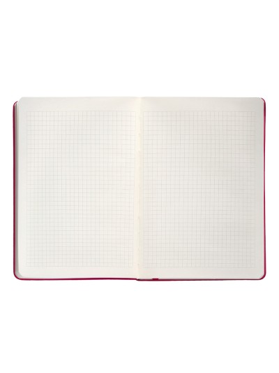 Cuaderno con gomilla antartik notes tapa dura a5 hojas cuadricula burdeos 100 hojas 80 gr fsc