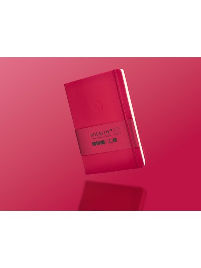 Cuaderno con gomilla antartik notes tapa dura a5 hojas rayas burdeos 100 hojas 80 gr fsc
