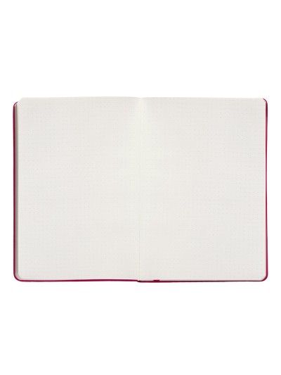 Cuaderno con gomilla antartik notes tapa dura a5 hojas puntos burdeos 100 hojas 80 gr fsc