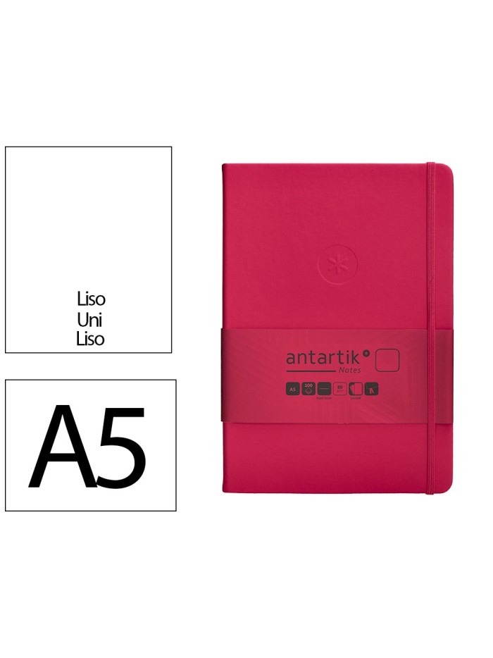 Cuaderno con gomilla antartik notes tapa dura a5 hojas lisas burdeos 100 hojas 80 gr fsc Cuaderno con gomilla antartik notes tapa dura a5 hojas lisas burdeos 100 hojas 80 gr fsc