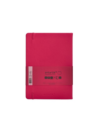 Cuaderno con gomilla antartik notes tapa dura a5 hojas lisas burdeos 100 hojas 80 gr fsc
