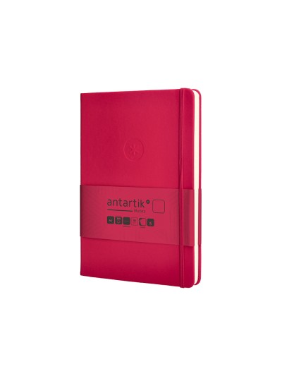 Cuaderno con gomilla antartik notes tapa dura a5 hojas lisas burdeos 100 hojas 80 gr fsc