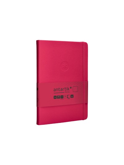 Cuaderno con gomilla antartik notes tapa dura a5 hojas lisas burdeos 100 hojas 80 gr fsc