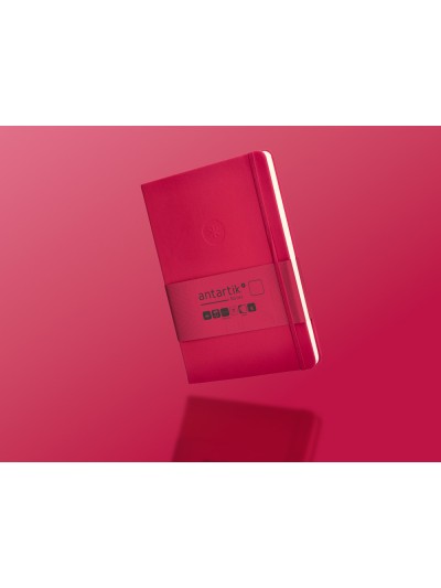 Cuaderno con gomilla antartik notes tapa dura a5 hojas lisas burdeos 100 hojas 80 gr fsc