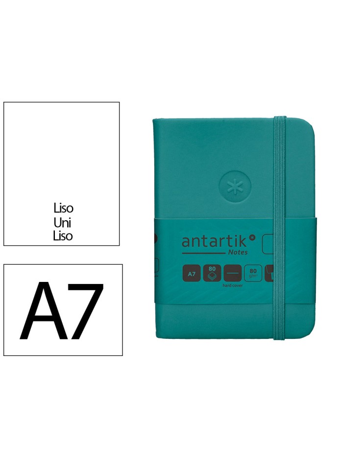 Cuaderno con gomilla antartik notes tapa dura a7 hojas lisas verde aguamarina 80 hojas 80 gr fsc Cuaderno con gomilla antartik notes tapa dura a7 hojas lisas verde aguamarina 80 hojas 80 gr fsc