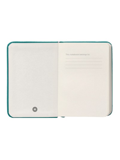 Cuaderno con gomilla antartik notes tapa dura a7 hojas lisas verde aguamarina 80 hojas 80 gr fsc