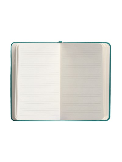 Cuaderno con gomilla antartik notes tapa dura a6 hojas rayas verde aguamarina 100 hojas 80 gr fsc
