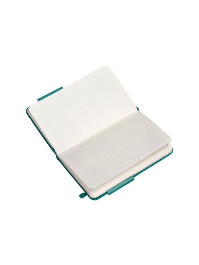 Cuaderno con gomilla antartik notes tapa dura a6 hojas rayas verde aguamarina 100 hojas 80 gr fsc