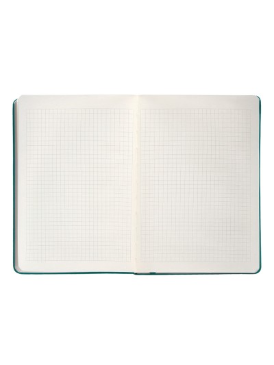 Cuaderno con gomilla antartik notes tapa dura a5 hojas cuadricula verde aguamarina 100 hojas 80 gr