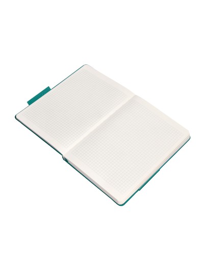 Cuaderno con gomilla antartik notes tapa dura a5 hojas cuadricula verde aguamarina 100 hojas 80 gr