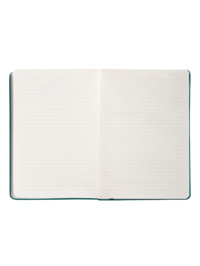 Cuaderno con gomilla antartik notes tapa dura a5 hojas rayas verde aguamarina 100 hojas 80 gr fsc