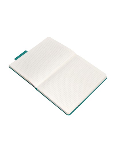 Cuaderno con gomilla antartik notes tapa dura a5 hojas rayas verde aguamarina 100 hojas 80 gr fsc
