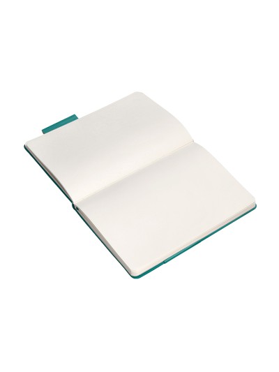Cuaderno con gomilla antartik notes tapa dura a5 hojas lisas verde aguamarina 100 hojas 80 gr fsc