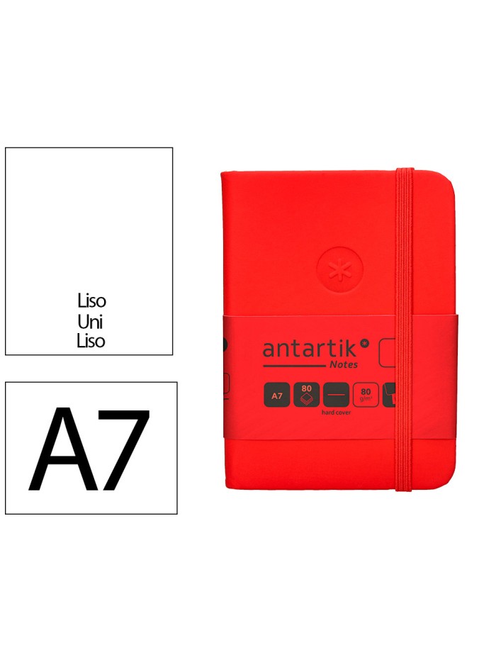 Cuaderno con gomilla antartik notes tapa dura a7 hojas lisas rojo 80 hojas 80 gr fsc Cuaderno con gomilla antartik notes tapa dura a7 hojas lisas rojo 80 hojas 80 gr fsc
