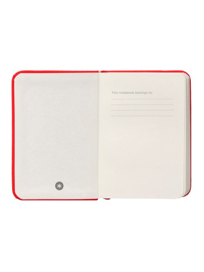 Cuaderno con gomilla antartik notes tapa dura a7 hojas lisas rojo 80 hojas 80 gr fsc