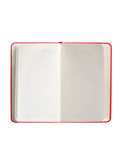 Cuaderno con gomilla antartik notes tapa dura a6 hojas cuadricula rojo 100 hojas 80 gr fsc
