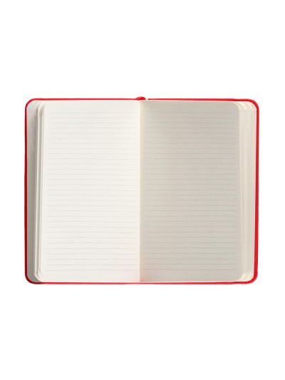 Cuaderno con gomilla antartik notes tapa dura a6 hojas rayas rojo 100 hojas 80 gr fsc