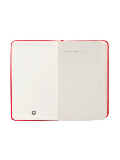 Cuaderno con gomilla antartik notes tapa dura a6 hojas lisas rojo 100 hojas 80 gr fsc