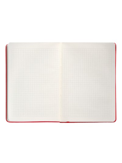 Cuaderno con gomilla antartik notes tapa dura a5 hojas cuadricula rojo 100 hojas 80 gr fsc