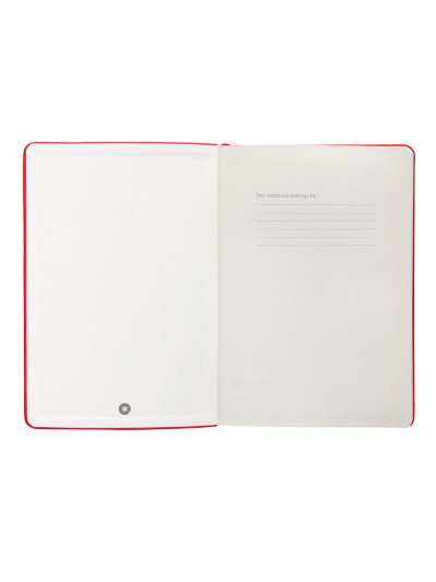 Cuaderno con gomilla antartik notes tapa dura a5 hojas rayas rojo 100 hojas 80 gr fsc