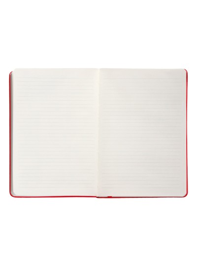 Cuaderno con gomilla antartik notes tapa dura a5 hojas rayas rojo 100 hojas 80 gr fsc