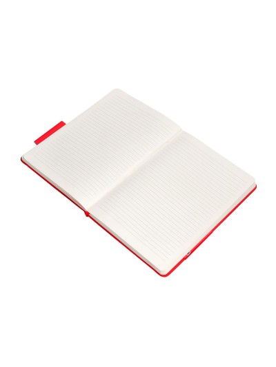 Cuaderno con gomilla antartik notes tapa dura a5 hojas rayas rojo 100 hojas 80 gr fsc
