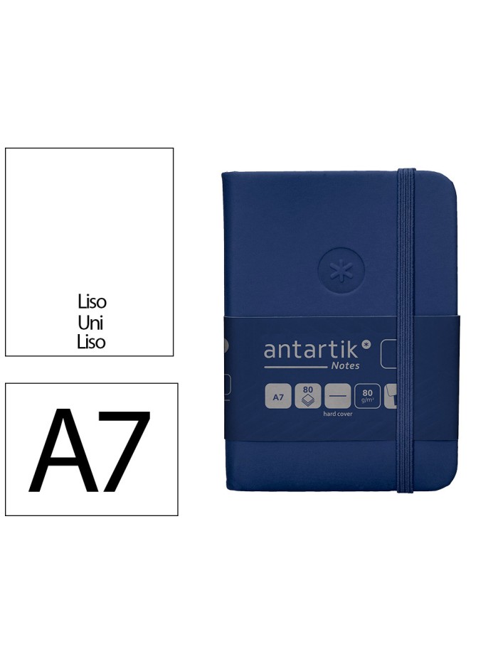 Cuaderno con gomilla antartik notes tapa dura a7 hojas lisas azul marino 80 hojas 80 gr fsc Cuaderno con gomilla antartik notes tapa dura a7 hojas lisas azul marino 80 hojas 80 gr fsc
