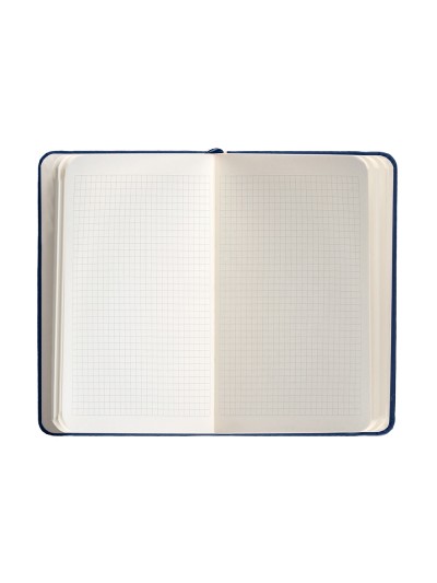 Cuaderno con gomilla antartik notes tapa dura a6 hojas cuadricula azul marino 100 hojas 80 gr fsc