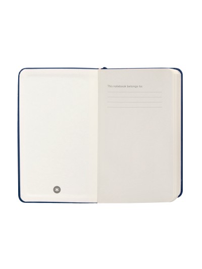 Cuaderno con gomilla antartik notes tapa dura a6 hojas rayas azul marino 100 hojas 80 gr fsc