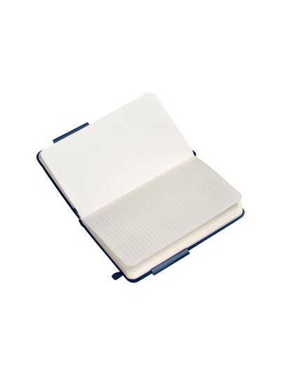 Cuaderno con gomilla antartik notes tapa dura a6 hojas rayas azul marino 100 hojas 80 gr fsc