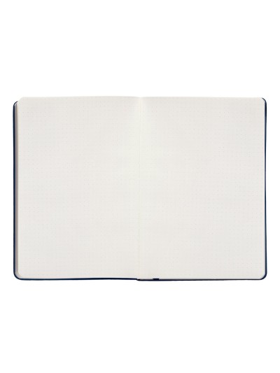 Cuaderno con gomilla antartik notes tapa dura a5 hojas puntos azul marino 100 hojas 80 gr fsc