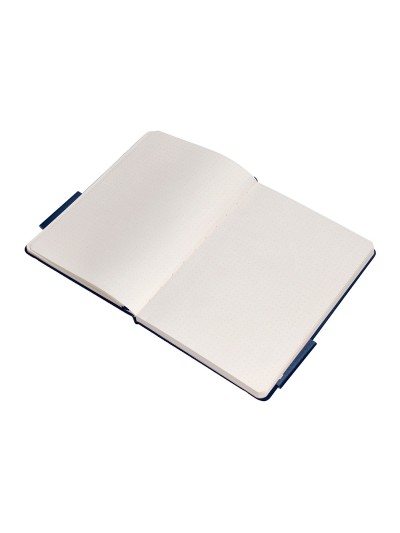 Cuaderno con gomilla antartik notes tapa dura a5 hojas puntos azul marino 100 hojas 80 gr fsc