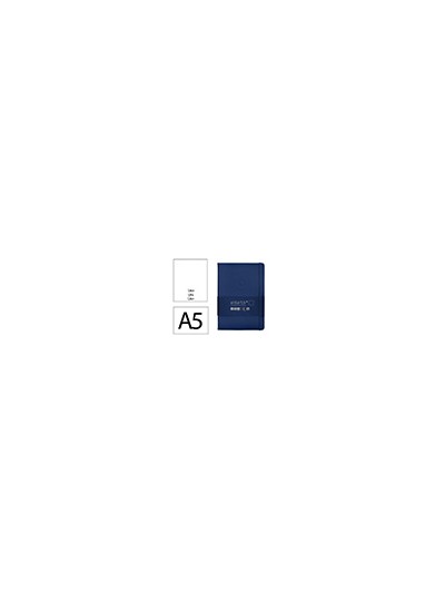 Cuaderno con gomilla antartik notes tapa dura a5 hojas lisas azul marino 100 hojas 80 gr fsc