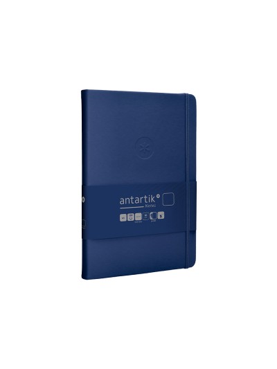 Cuaderno con gomilla antartik notes tapa dura a5 hojas lisas azul marino 100 hojas 80 gr fsc
