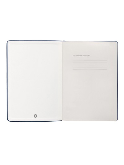 Cuaderno con gomilla antartik notes tapa dura a5 hojas lisas azul marino 100 hojas 80 gr fsc